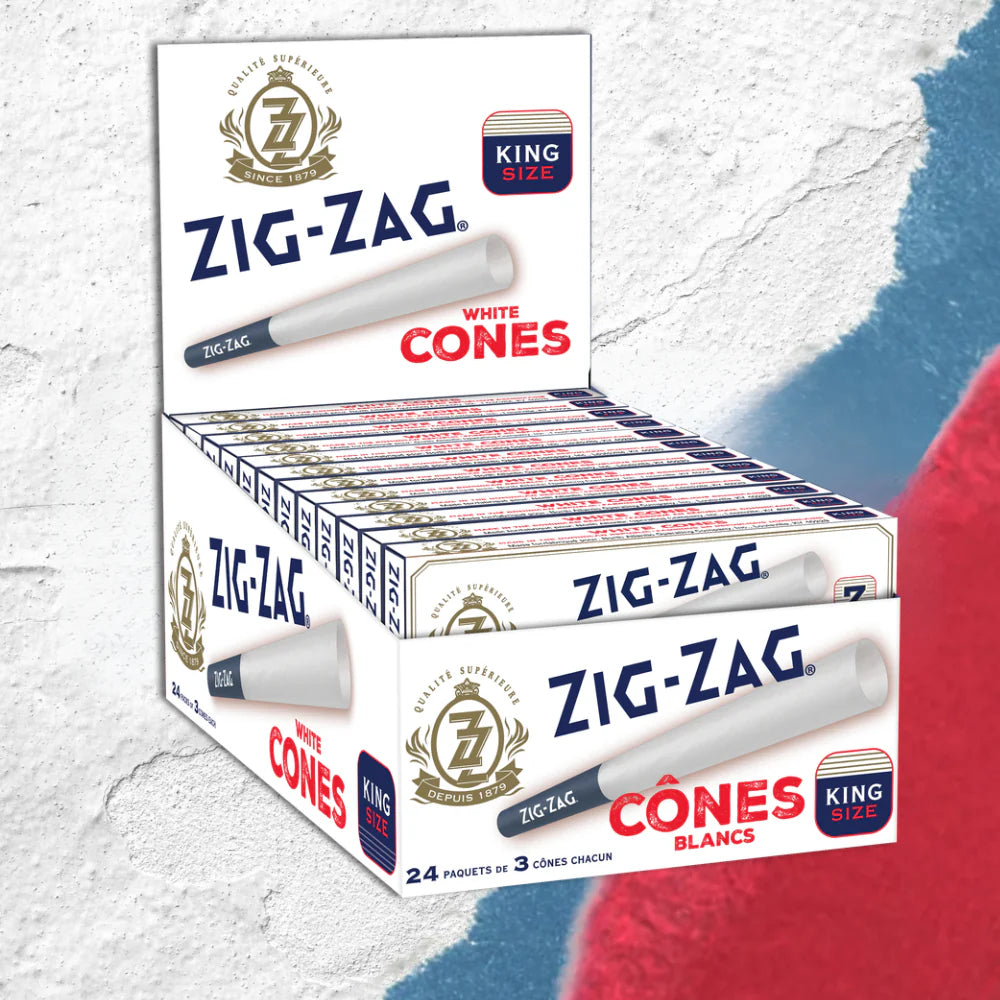 Zig zag unbleached cone king size