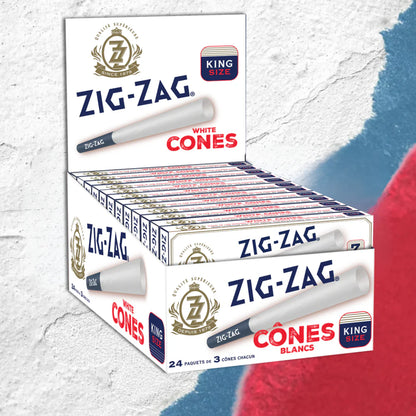 Zig zag unbleached cone king size